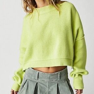 Free People Easy Street Crop Pullover
